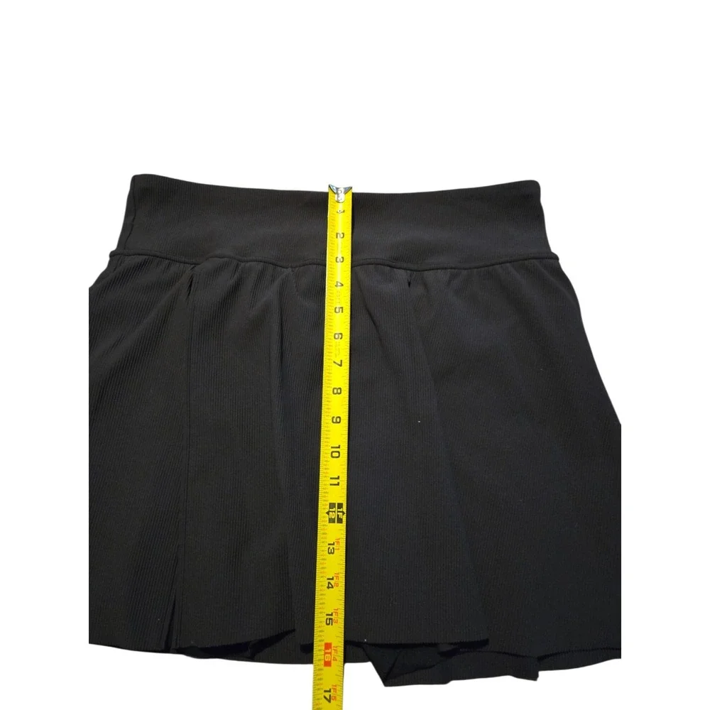 Spanx‎ Contour Rib Front Slit Skort 1X Black Skort EUC Black Athletic